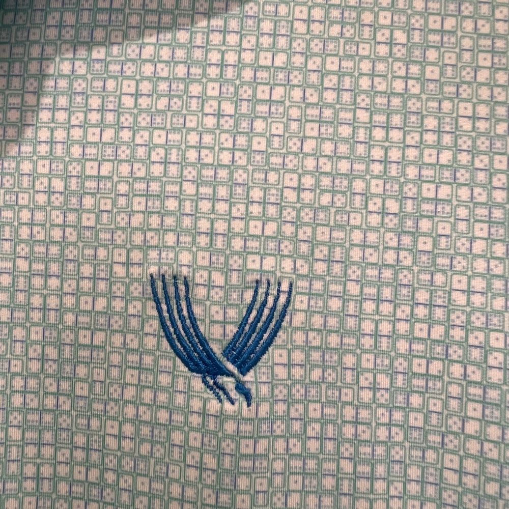 Peter Millar Mint Green Micro-Pattern Performance Polo - Picture 2 of 2